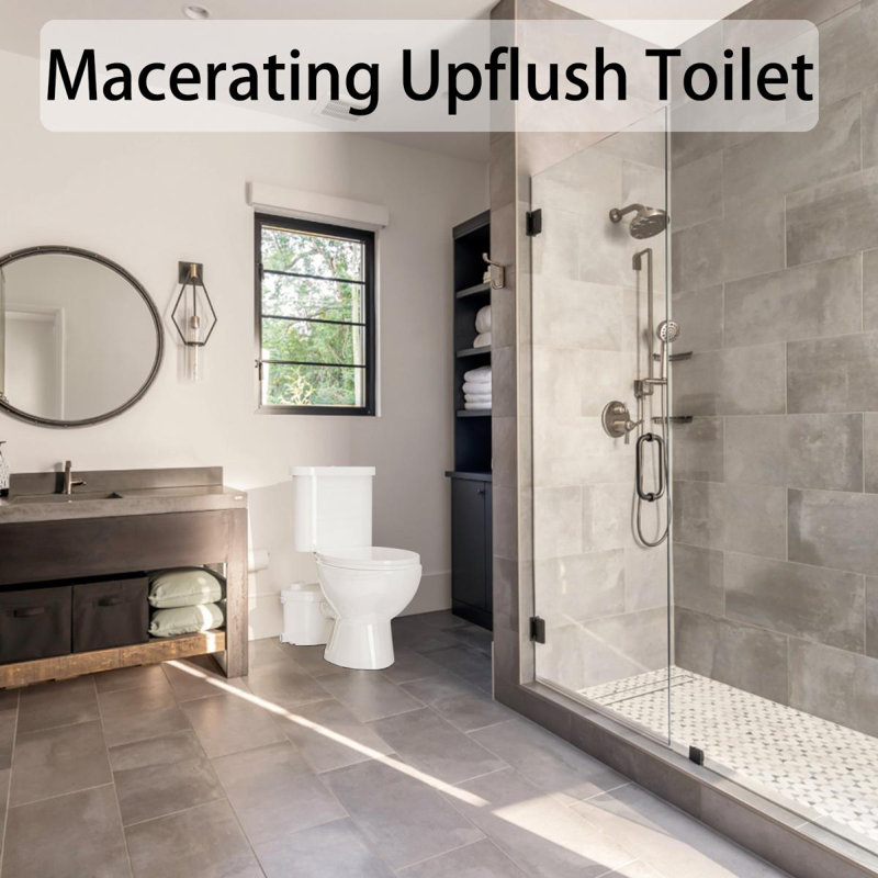 SUPERFLO Macerating Toilet with Waste Disposal and Upflush Toilet